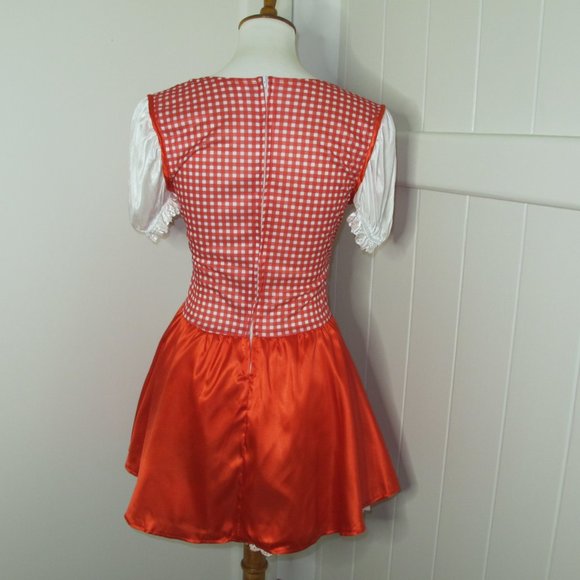 Adult Size Red Riding Hood WITH Hooded Cape and Skirt Lined Apron 2 piece Set - Picture 4 of 16